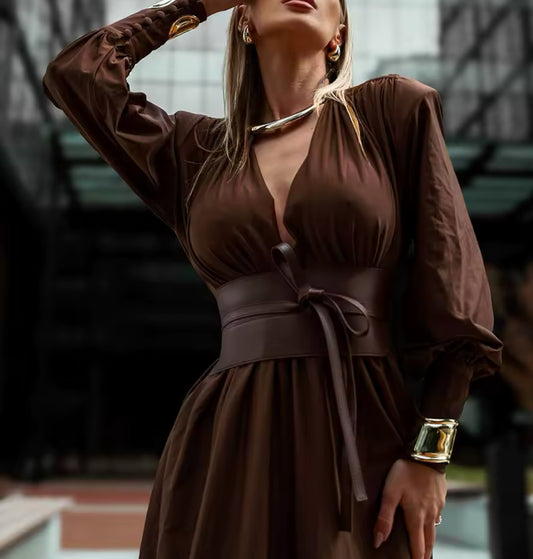 ANAEL MOCA MAXI DRESS