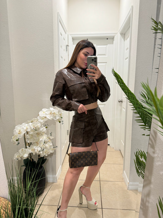 Leather Set Brown
