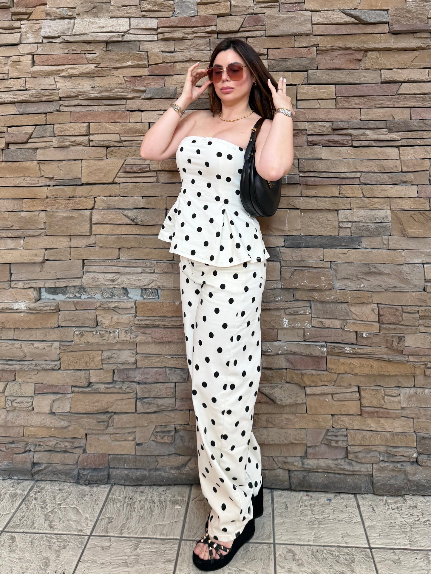 Polka dots strechy set
