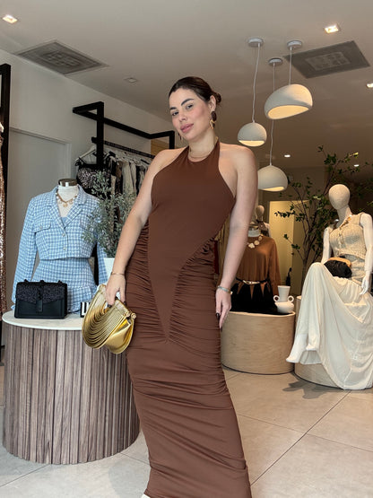 Denia Brown Maxi dress