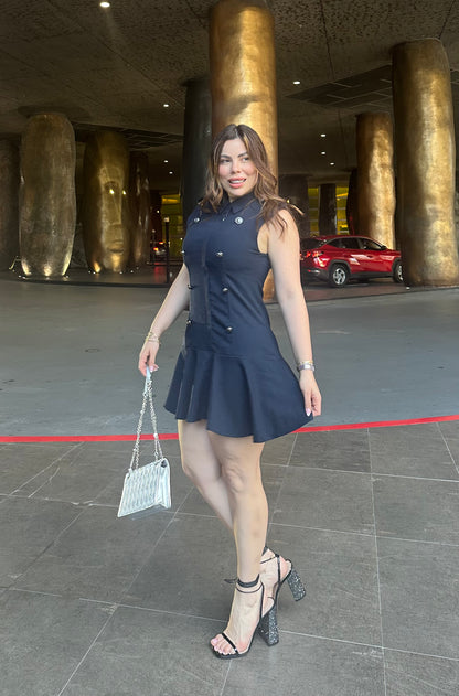 Napoleón Navy Dress