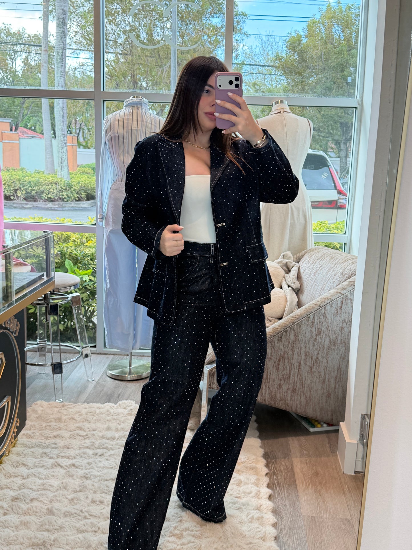 Diamond blazer set