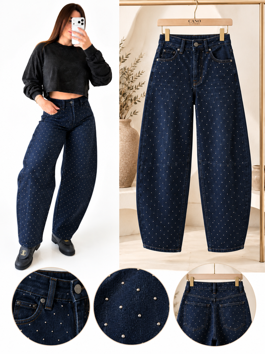 Barrel blue denim
