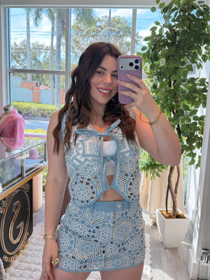 Embroidery skirt set