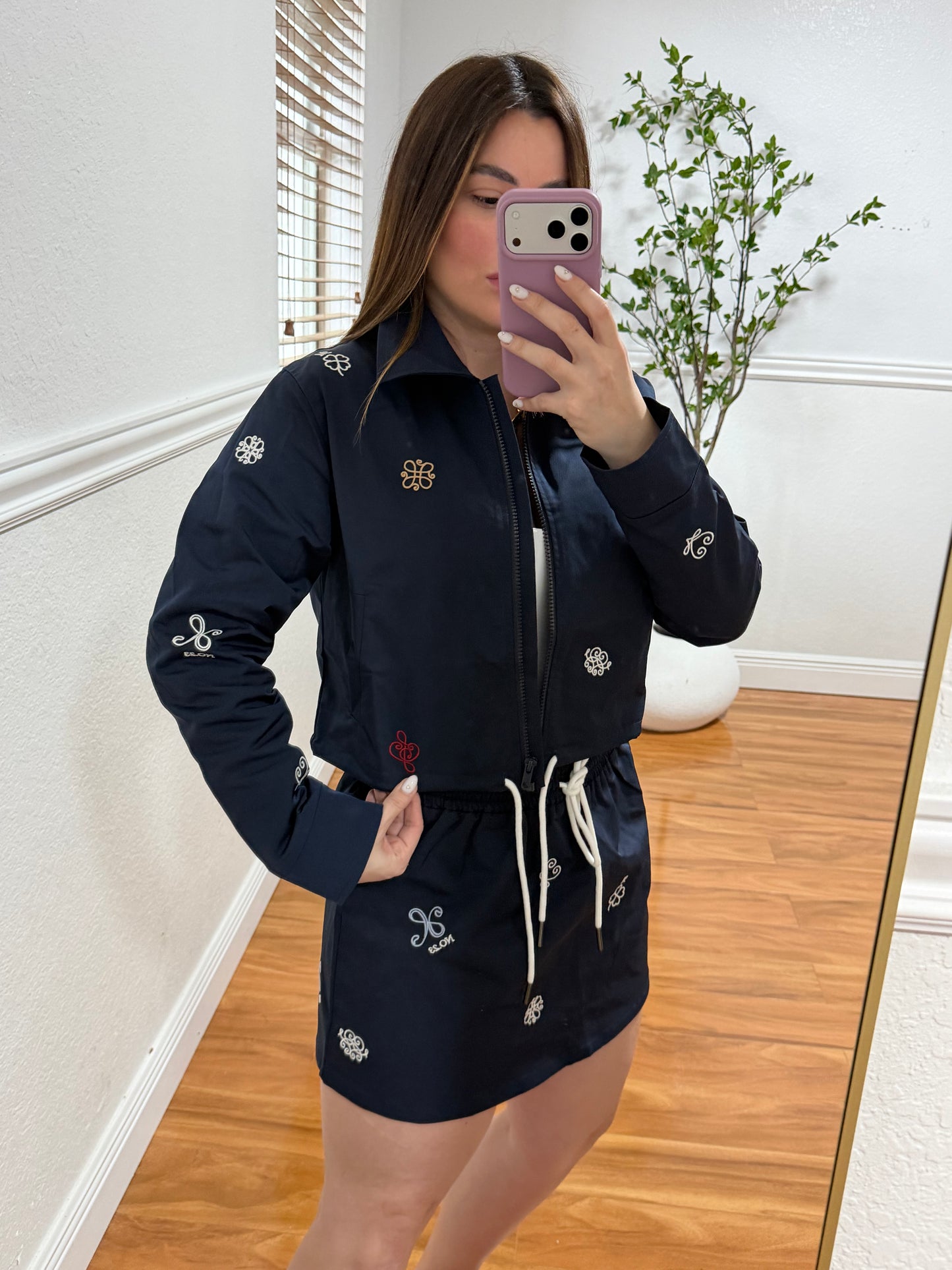 Navy skort set