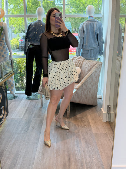 Bomber polka short