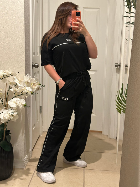Alo black comfy set