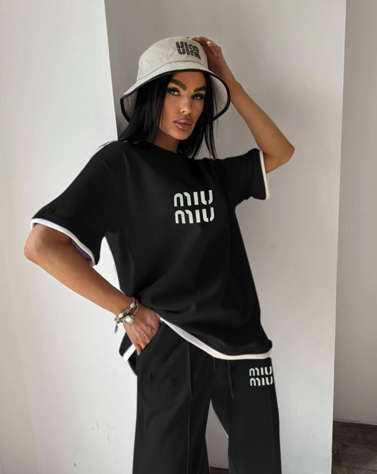 Miu miu black comfy set