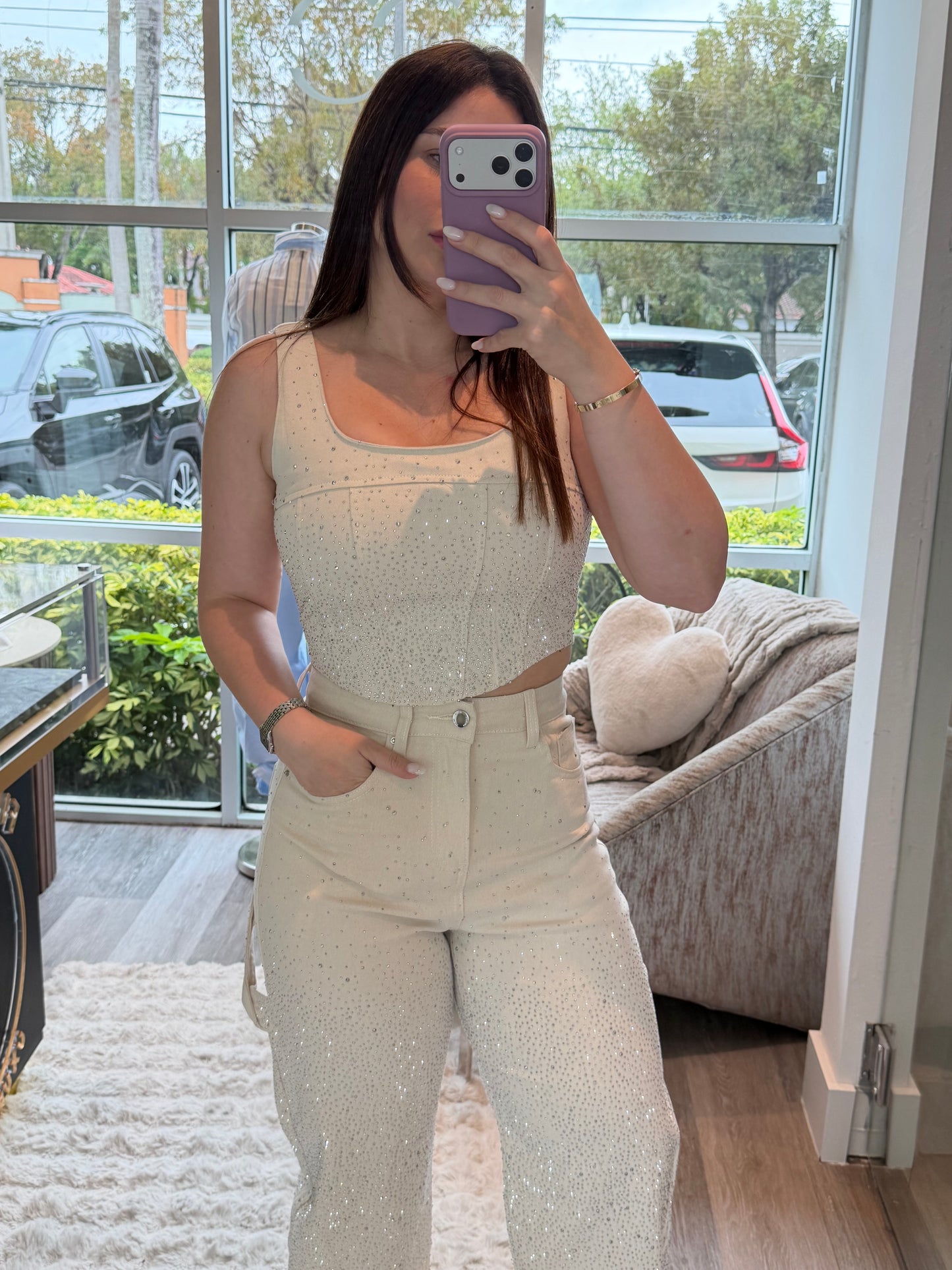 Shine beige set