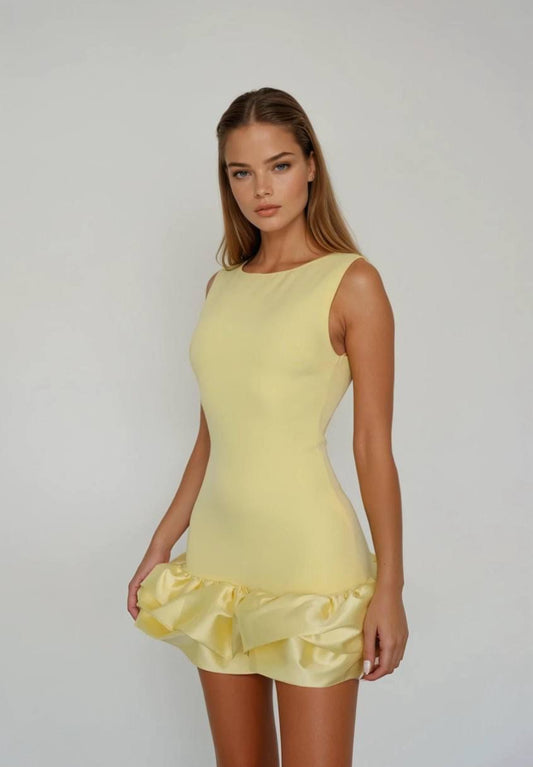 Liah dress in yellow