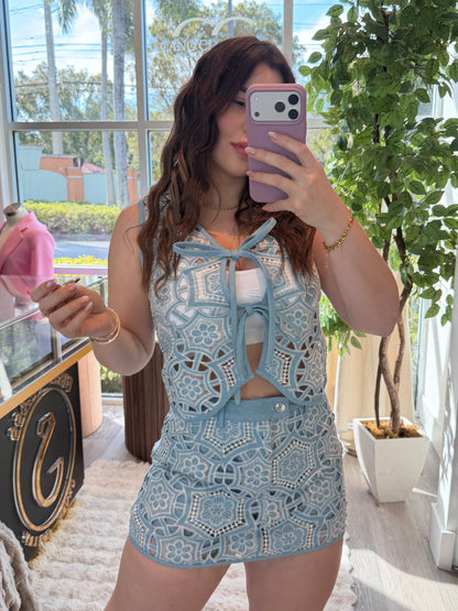 Embroidery skirt set