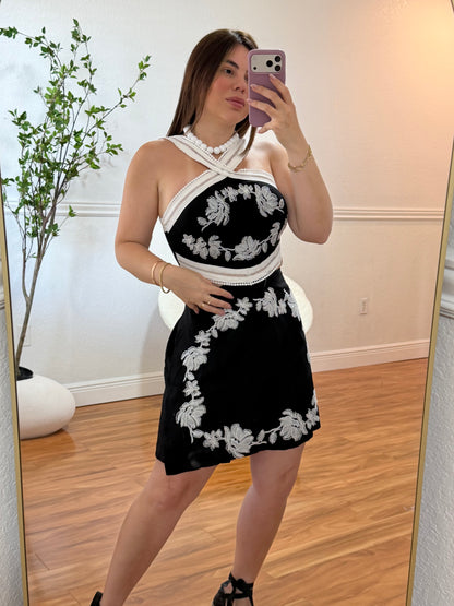 Midnight Bloom Romper