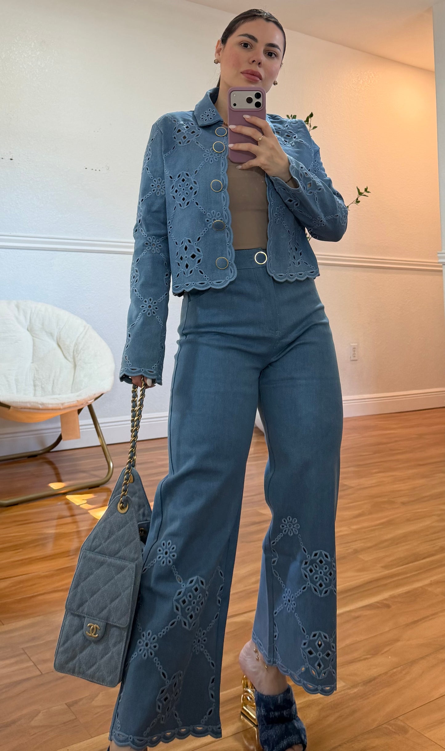 Embroidery Denim set