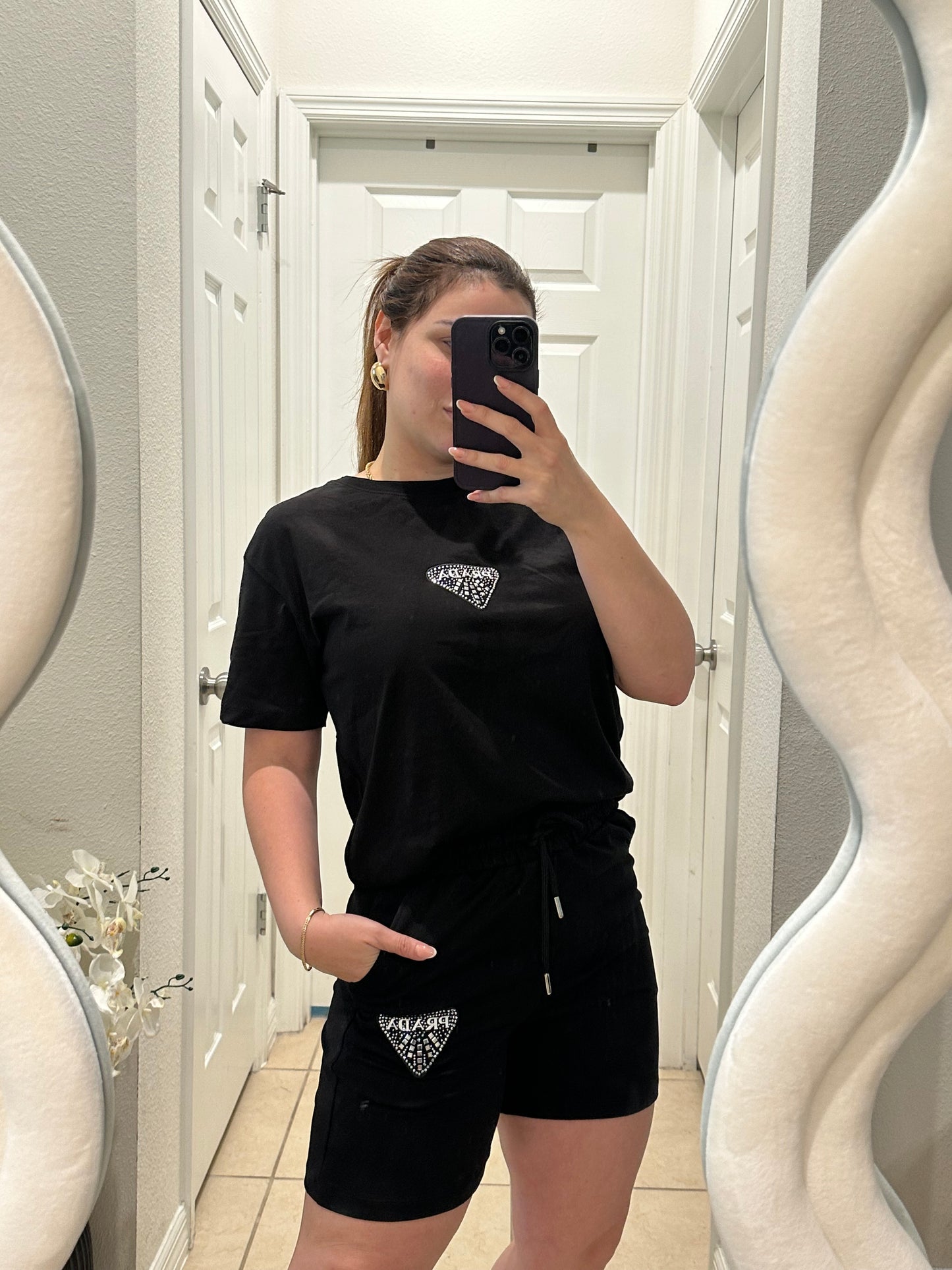 Prada short black set