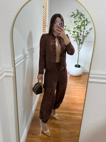 Lace brown set