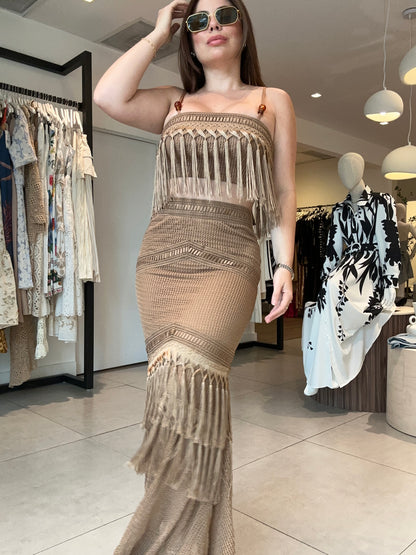 Fringes brown set