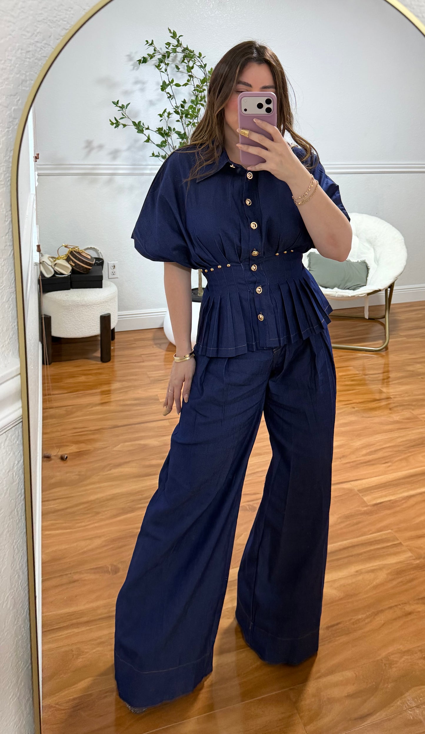 Denim chic set