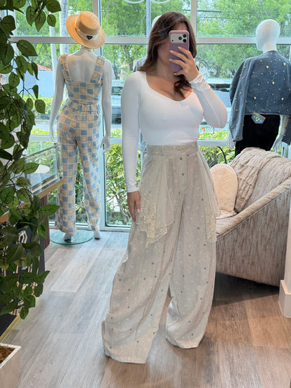 Lace polka dots Pant
