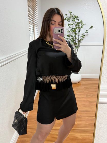 Black skort