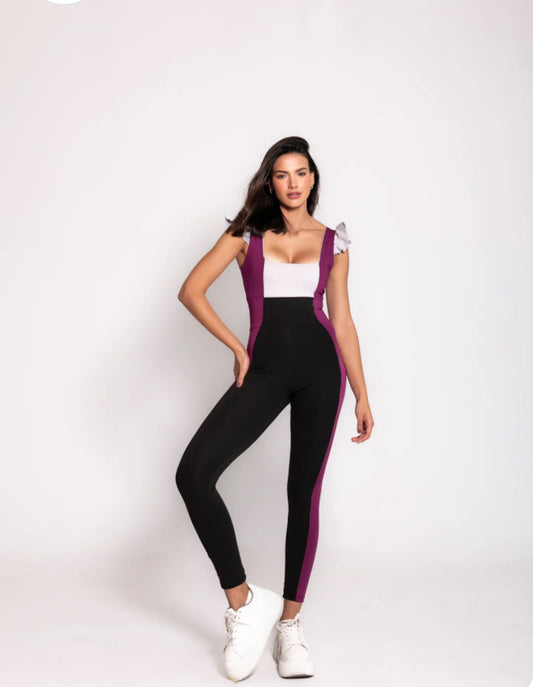 Amber Jumpsuit Magenta & Black