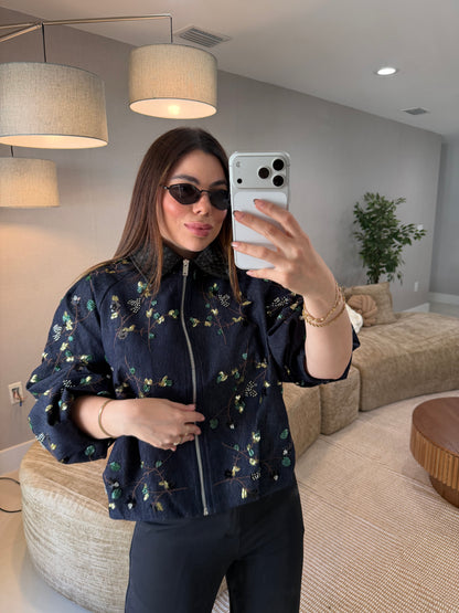 Denim Blossom jacket