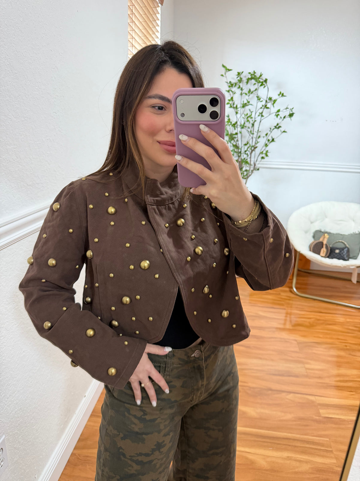 Studded Cocoa Jacket
