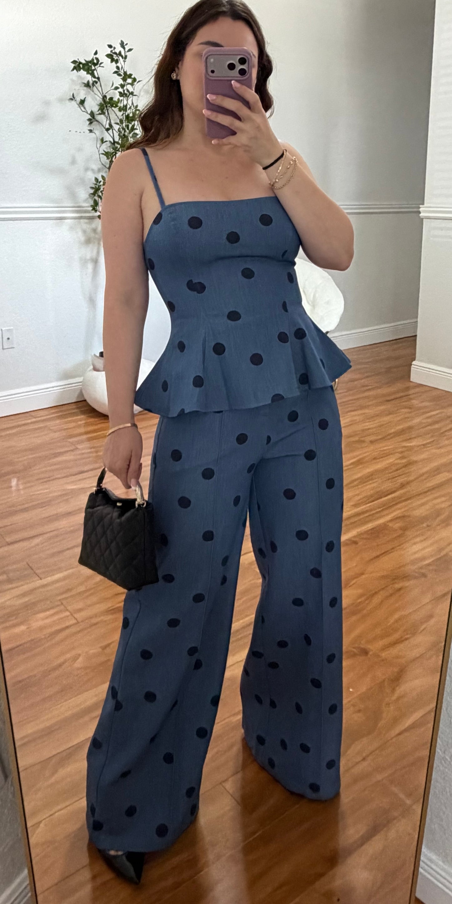 Polka blue set