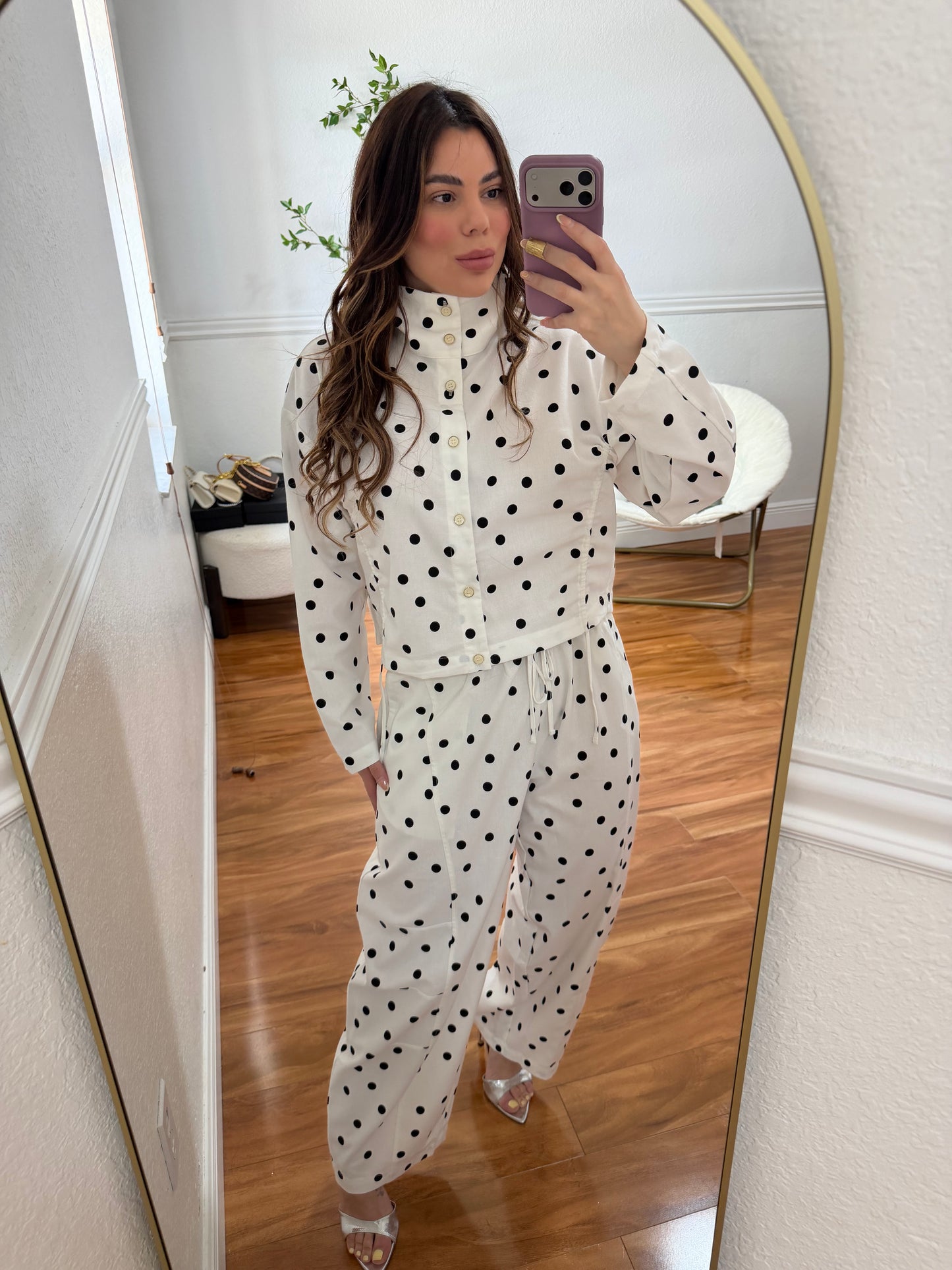 Polka Lino set