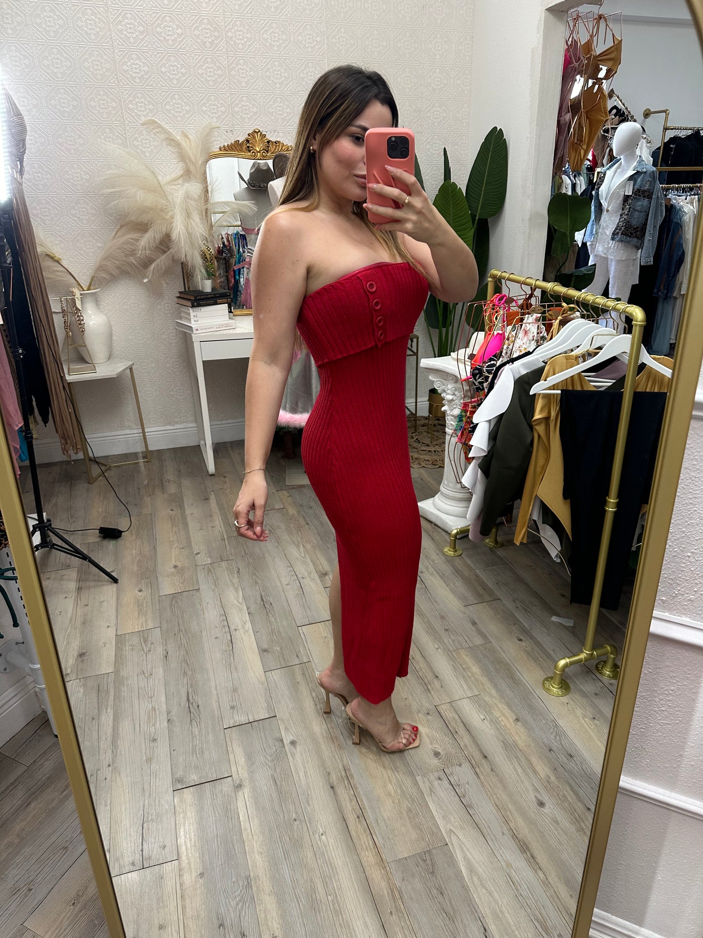 Rosa Dress in Red
