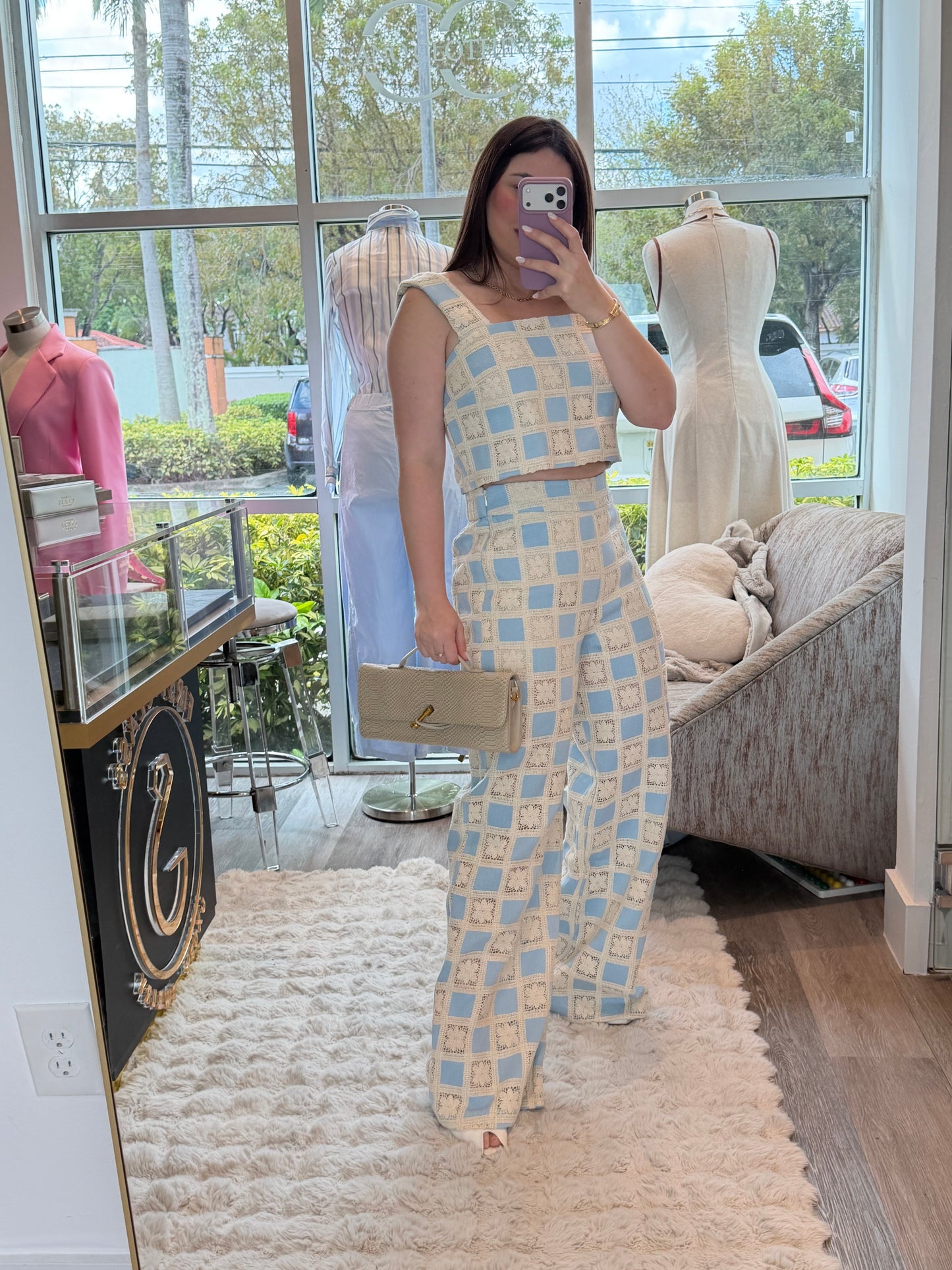 Embroidery blue set