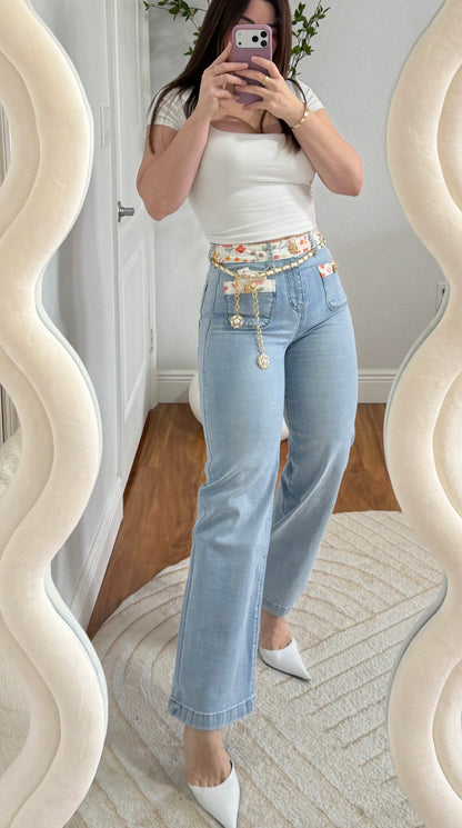 The flowers jeans