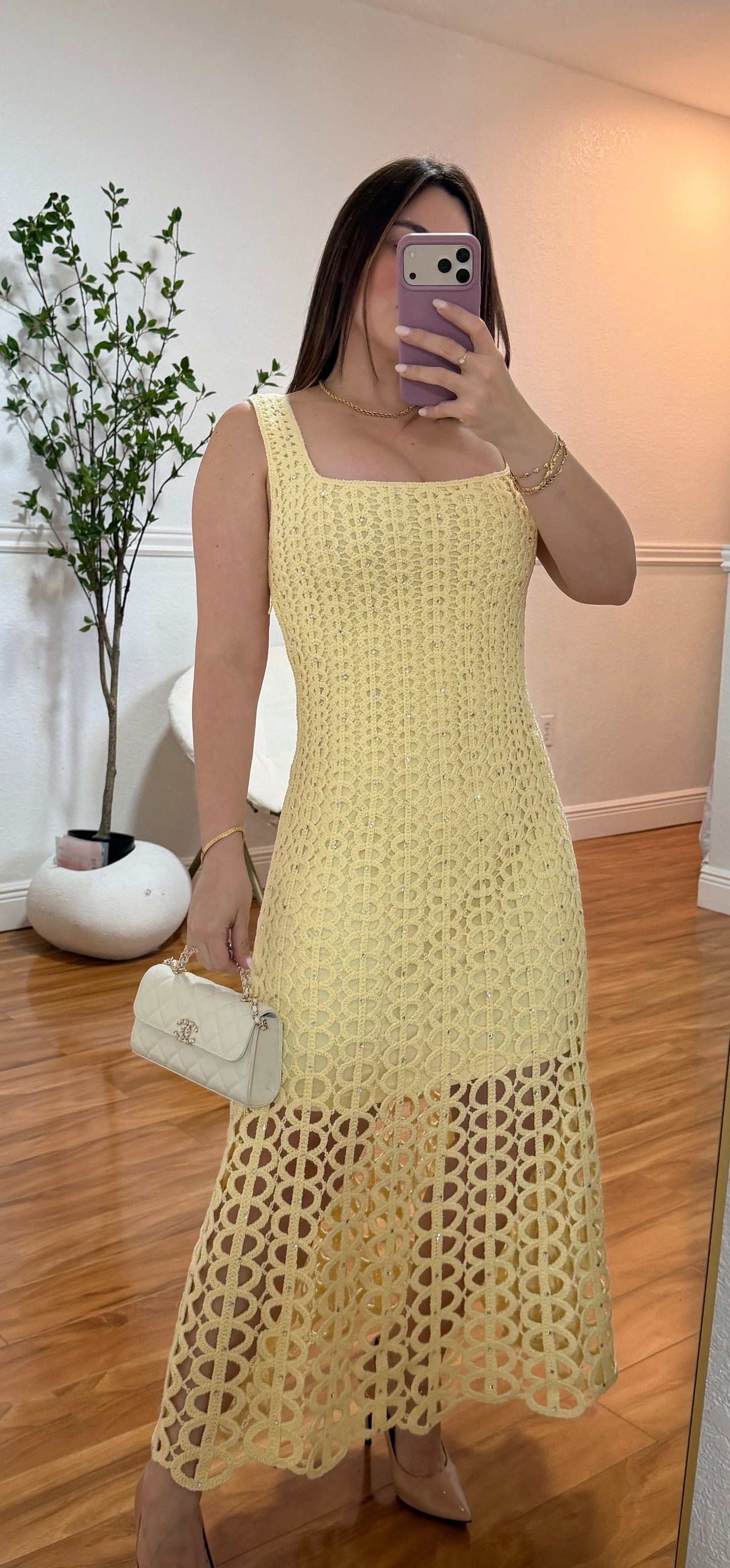 Crochet Glam Maxi Dress