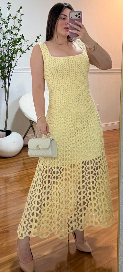 Crochet Glam Maxi Dress