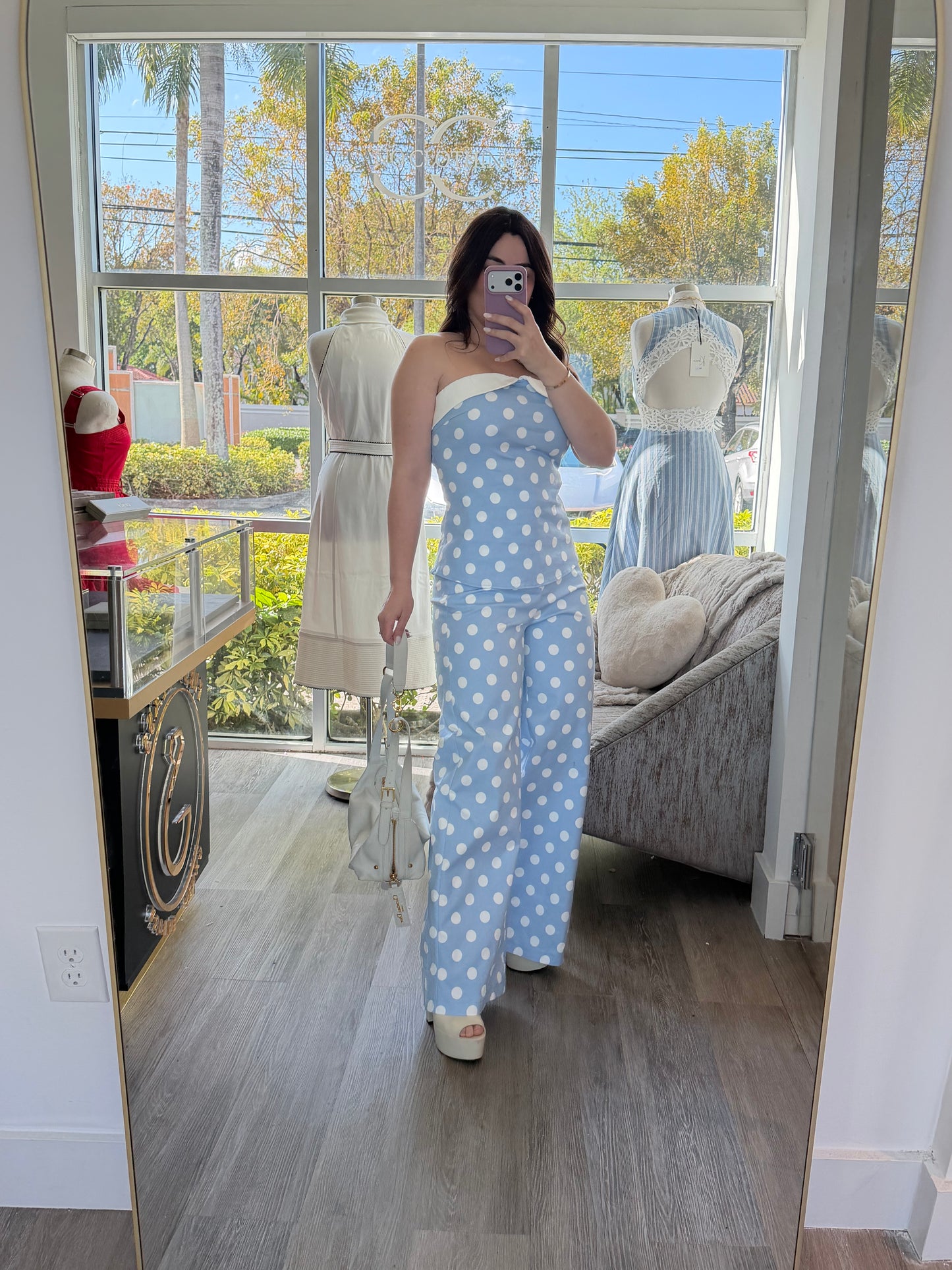 Polka dot set strech