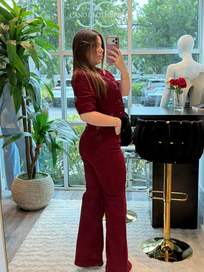 Burgundy stretchy set