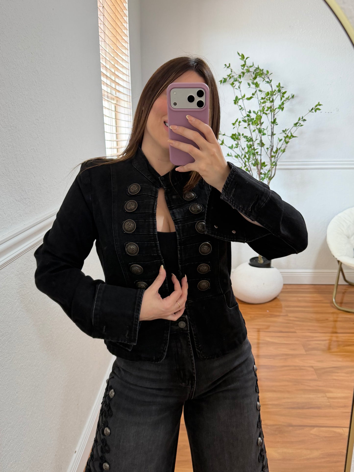 Denim Black jacket Napoleon