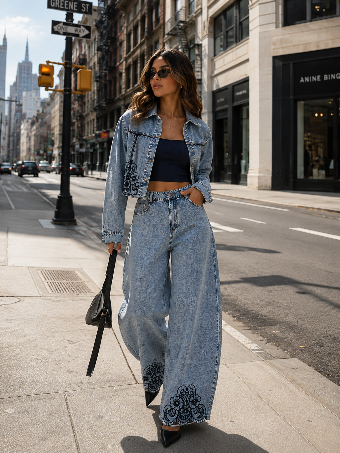 Embroidery navy set