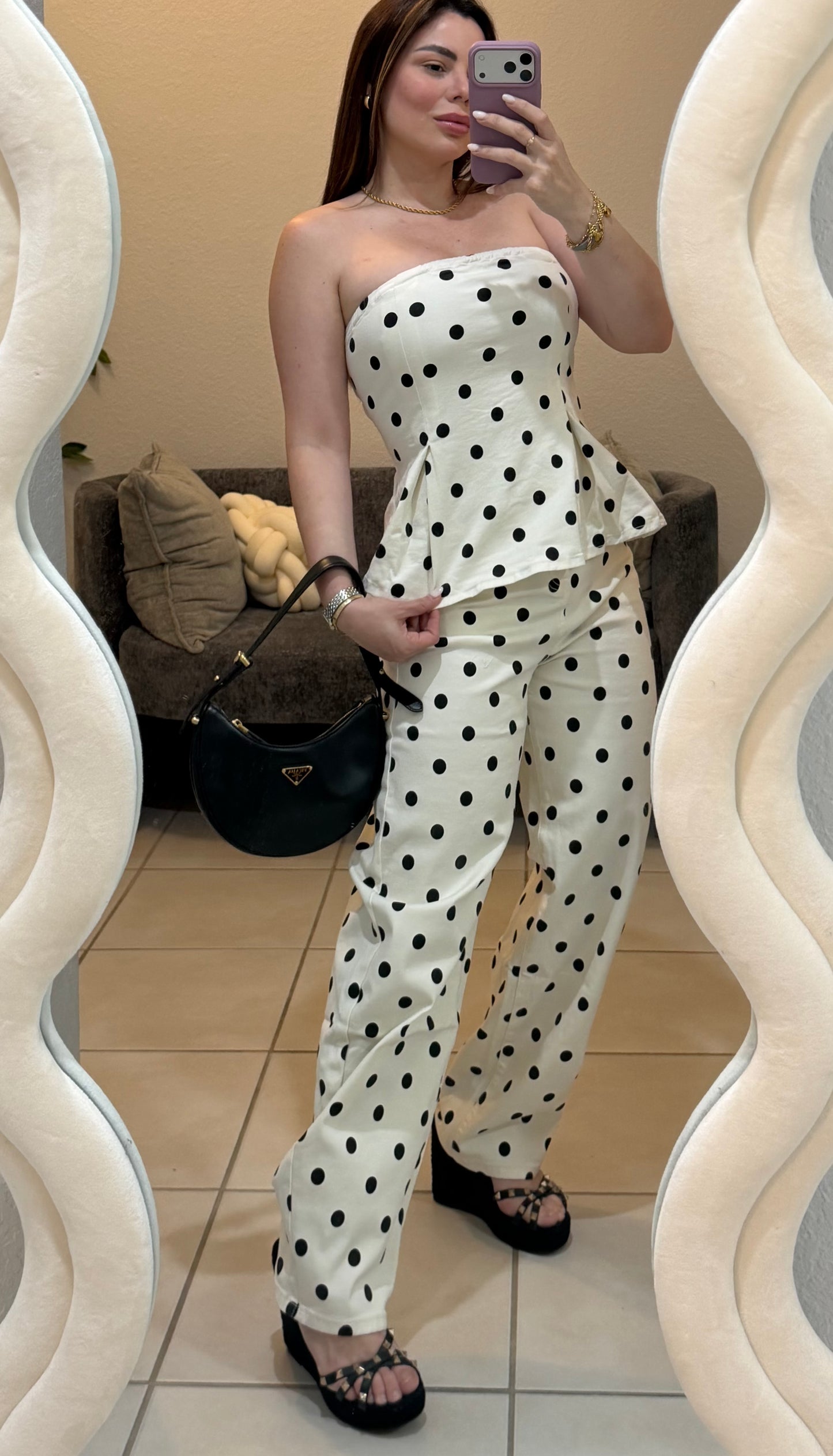 Polka dots strechy set