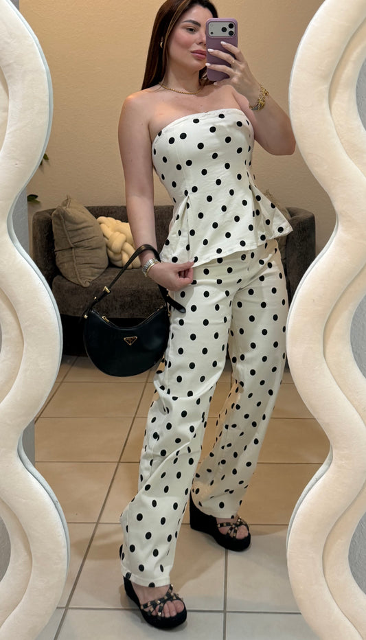 Polka dots strechy set