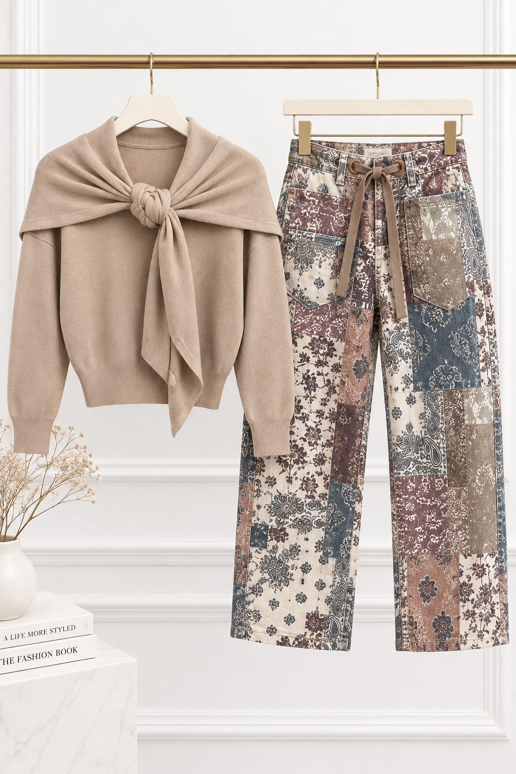 Knit Wrap Detail Top