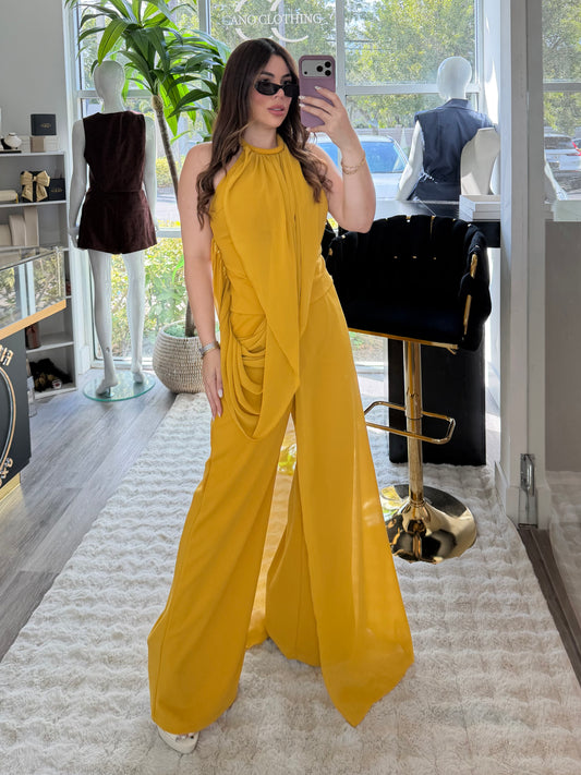 Mustard Draped set