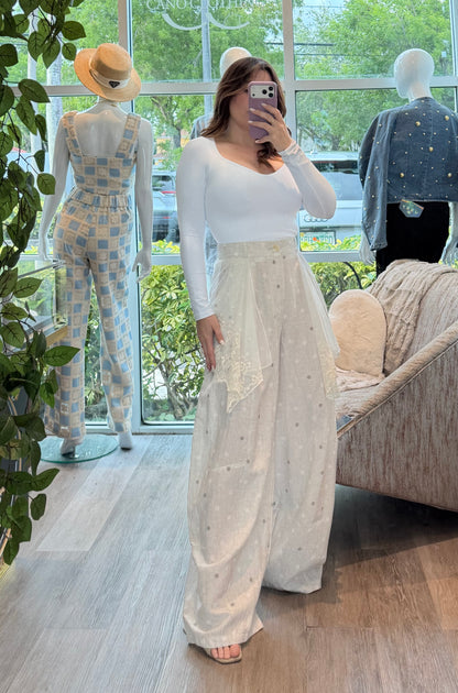 Lace polka dots Pant