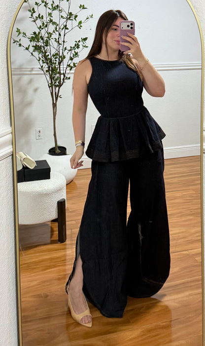 Peplum chic set