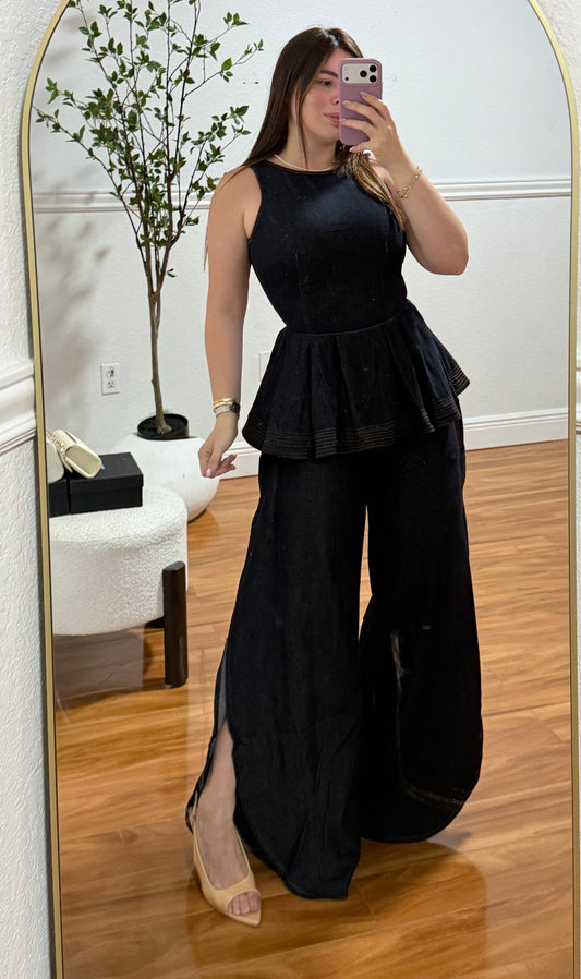 Peplum chic set