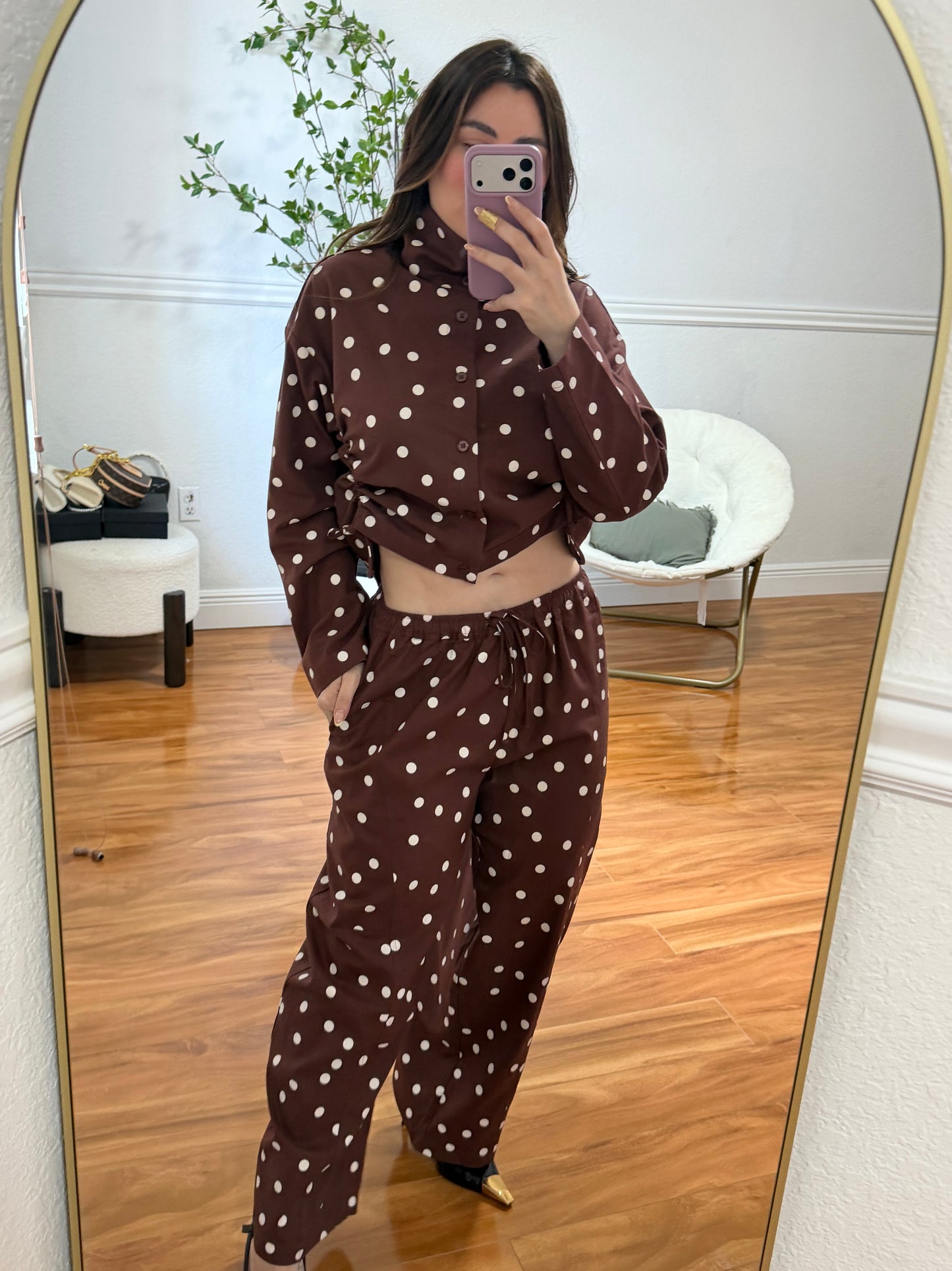 Polka Lino set