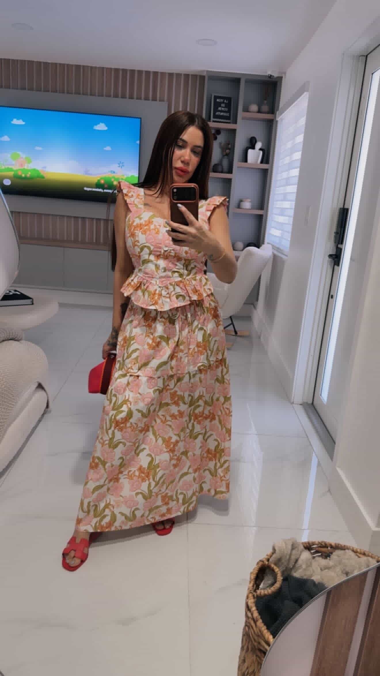 Floral skirt set