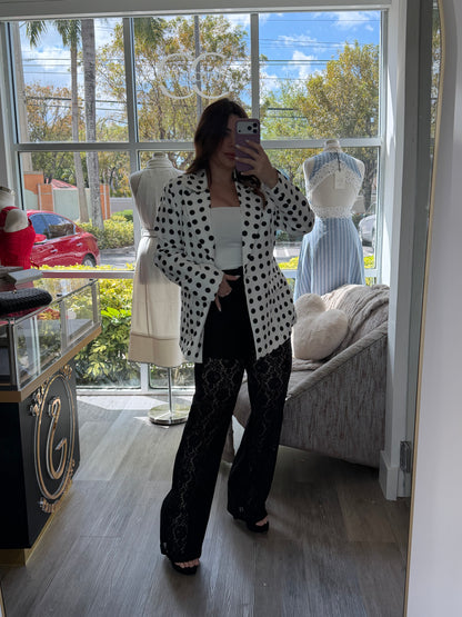 Lace pant black