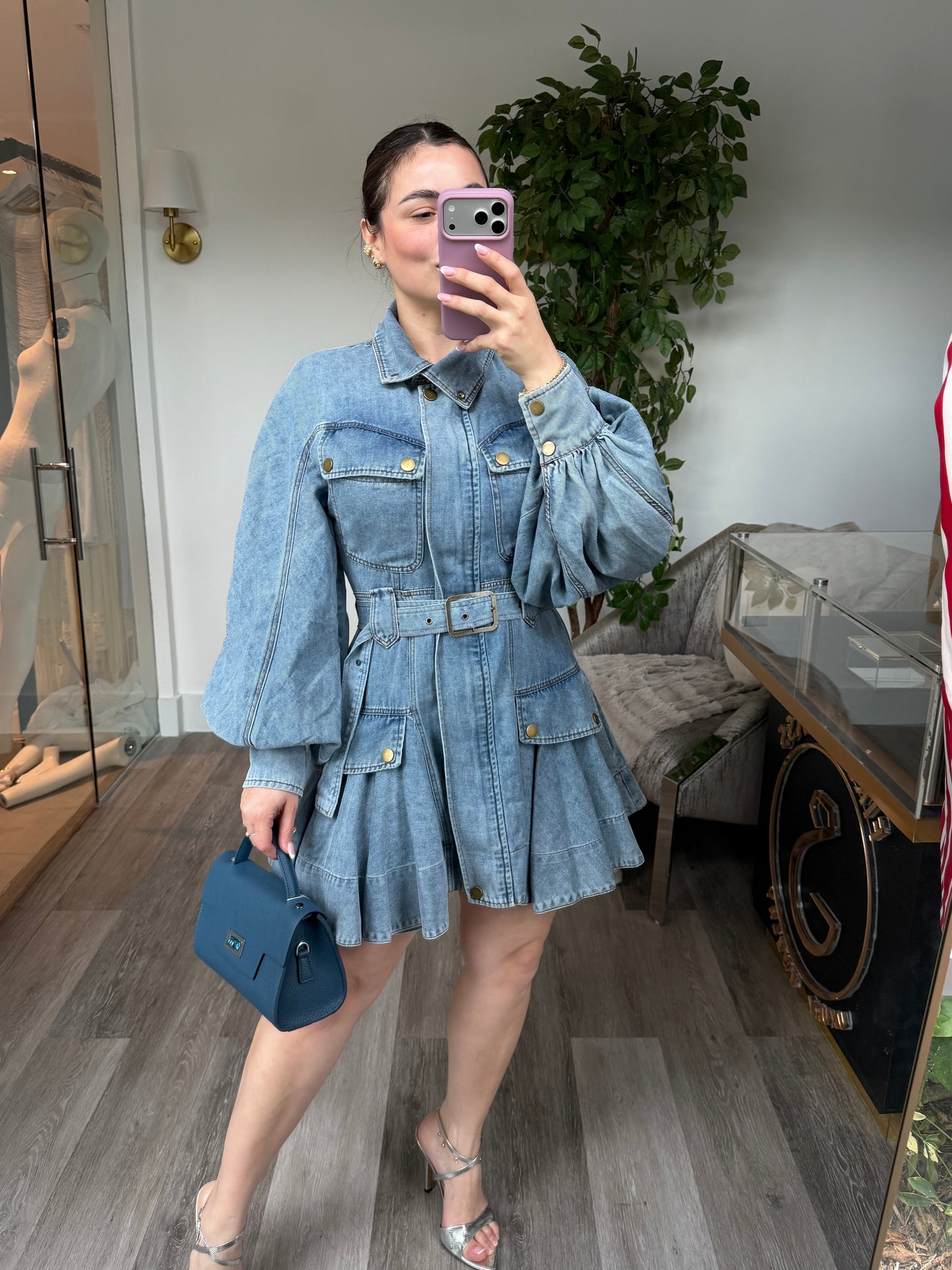 Bella denim dress