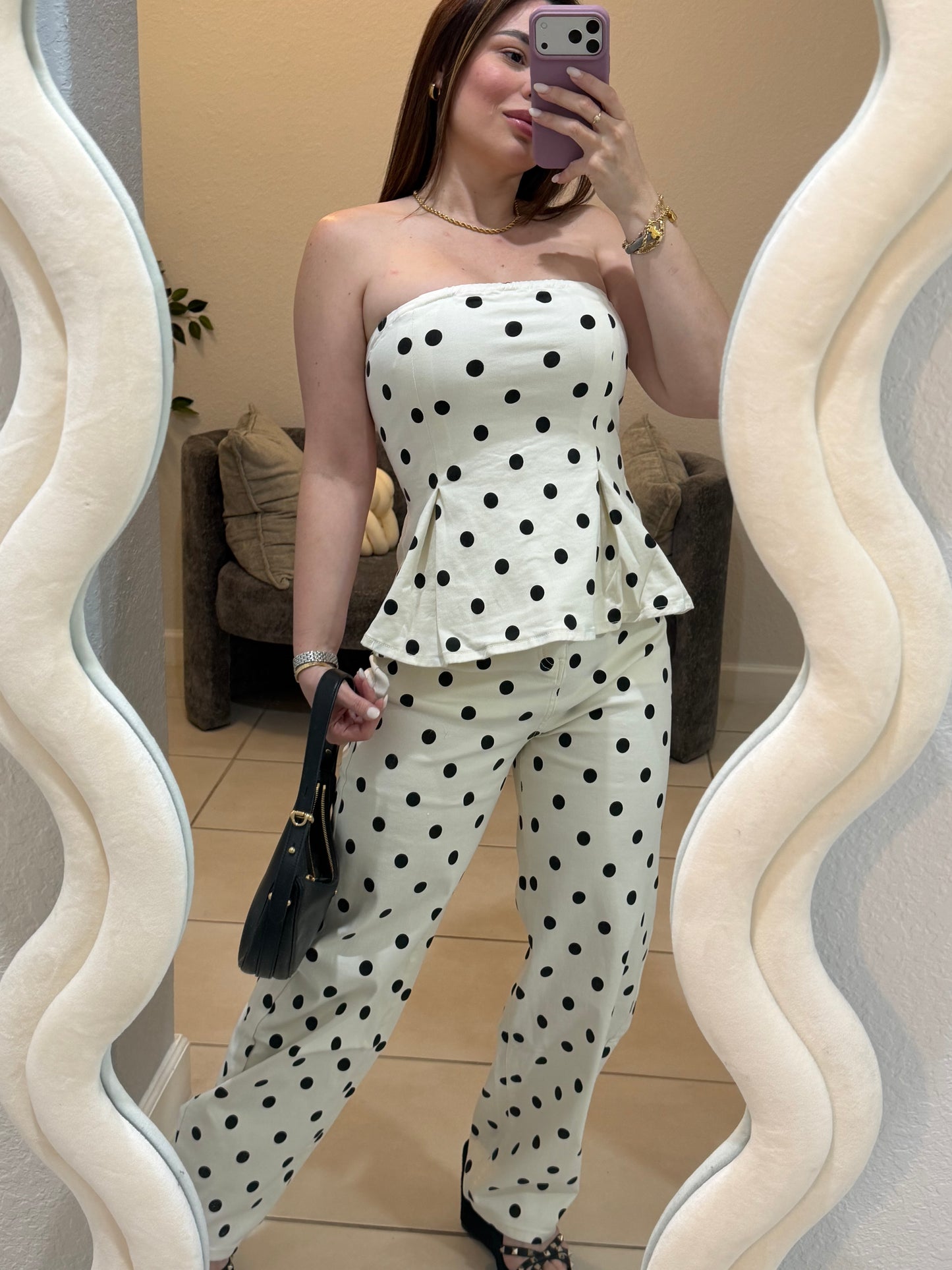 Polka dots strechy set