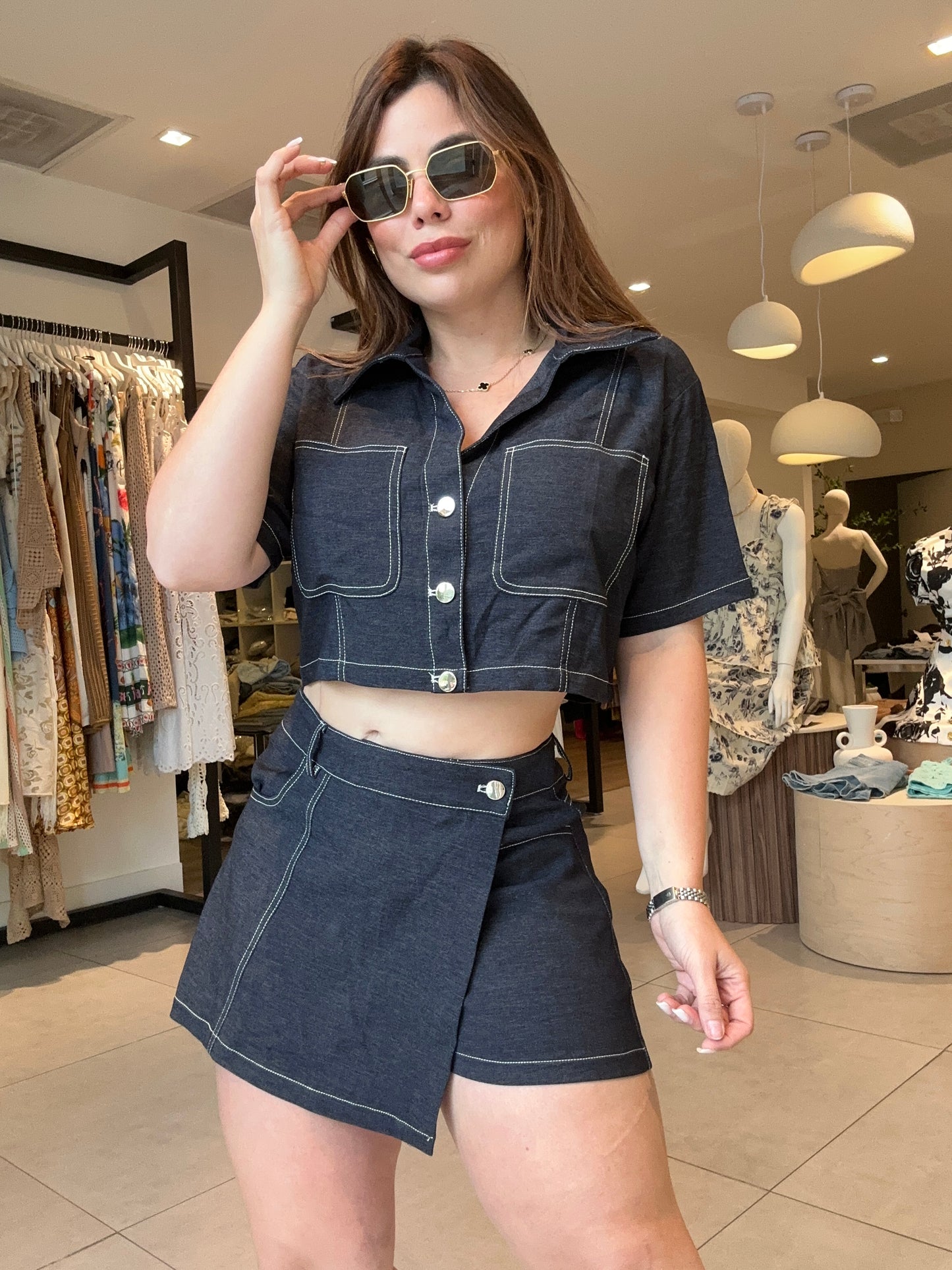 Short Denim set